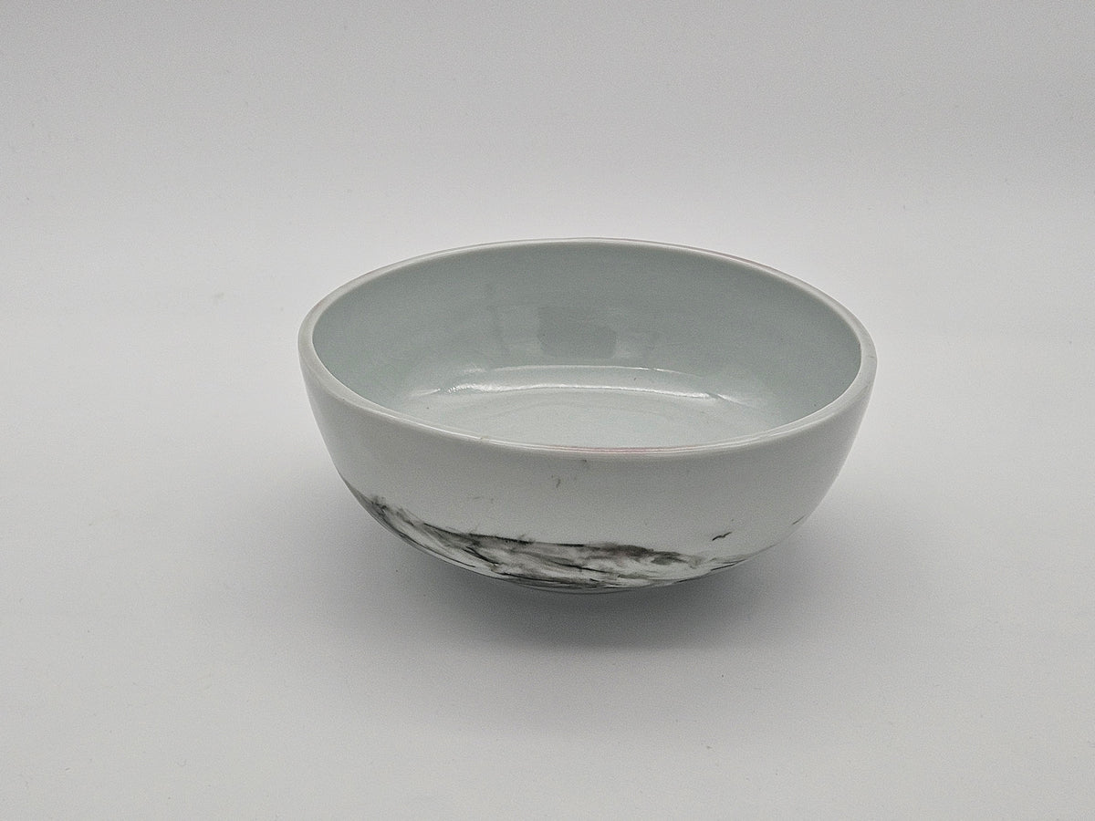 Porcelain bowl - White/Light Mint green