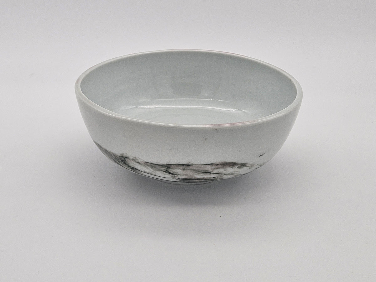 Porcelain bowl - White/Light Mint green