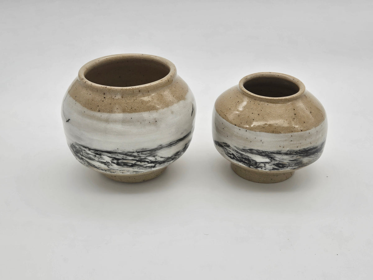 Handmade Stoneware Vases Inspired by Mountains & Birds